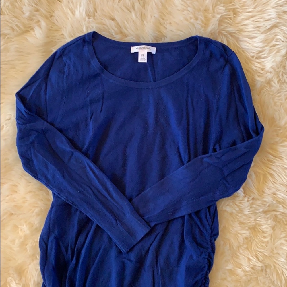 Beautiful blue maternity sweater